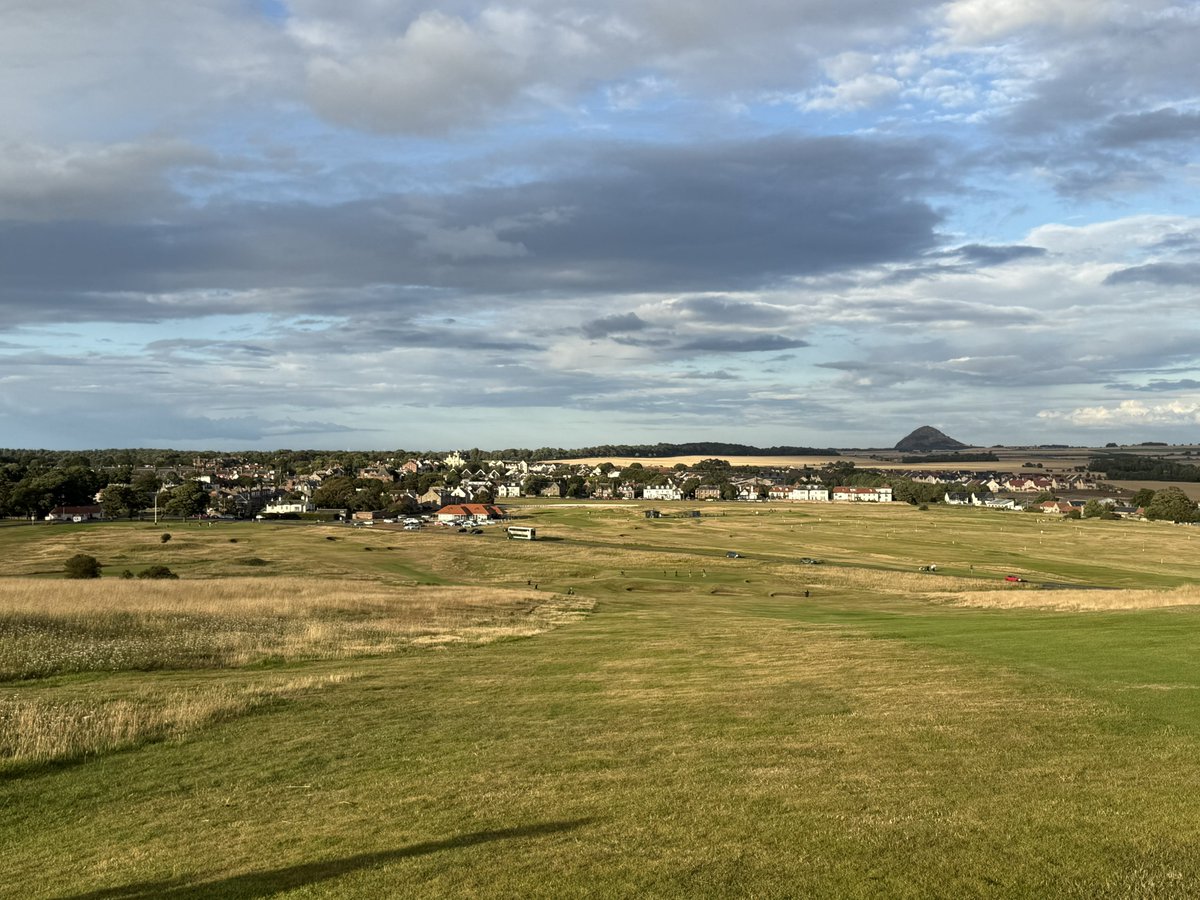 JohnMorton215's tweet photo. Dear Gullane 1,

You are magical.

The COMPLETE double rainbow on the back nine was breathtaking!

Through rain, wind, good shots, and not-so-good shots… today was indescribably enjoyable.

Sincerely,

The Morton’s and the Rutledge’s

#Scotland
#GolfHistory
@GullaneGolfClub 
@SHistorians