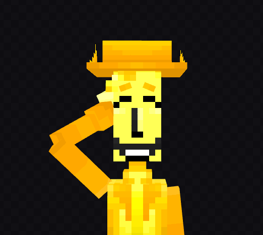 sharkarts24's tweet photo. Howd'y Partner! #deltarune #blockbench #yellow https://t.co/AVxw7mPFHh