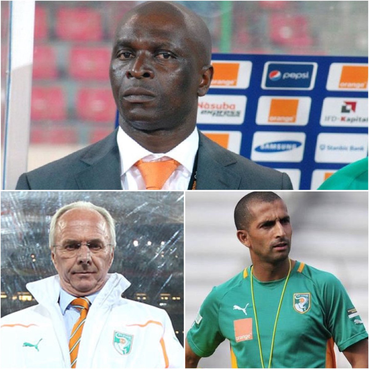 Le_Phoulo's tweet photo. • Les coachs qui se sont succédés à la tête des éléphants ces 20 dernières années :

1. Henri Michel
2. Uli Stielike
3. Vahid Halilhodžić
4. Sven-Göran Eriksson
5. François Zahoui
6. Sabri Lamouchi
7. Hervé Renard
8. Michel Dussuyer
9. Marc Wilmots
10. Ibrahima Kamara
11. Patrice Beaumelle
12. Jean-Louis Gasset
13. Émerse Faé

13 différents entraîneurs, soit un nouvel entraîneur tous les 18 mois en moyenne, DIX-HUIT MOIS, soit chaque 1 AN ET DEMI. Là où de grandes nations conservent un coach 10 ans.