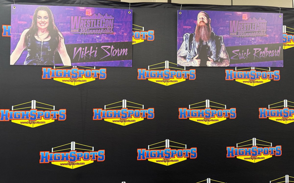 nikkistorm08's tweet photo. @wrestlecon Off to a great start already! 

Can’t wait 💜💫✨⚡️🌌

☺️ 😜 @ErickRedBeard is in for a wonderful afternoon 😝 https://t.co/1Se0C6uKEu