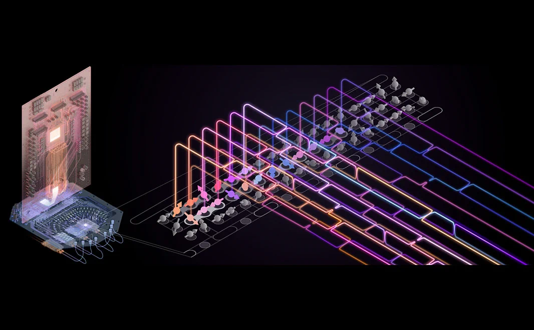HRL Laboratories demonstrates a silicon quantum processor that runs itself. This quantum processing unit integrates its control hardware inside the cryostat with a digitally programmable custom chip manufactured at a commercial foundry. Credit: HRL Laboratories 