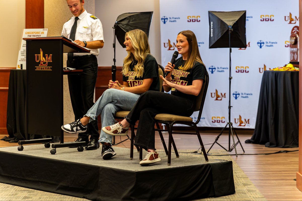 ULM_Softball's tweet photo. The story behind the trophy 🏆

First Class Access gave Warhawk fans an exclusive look at memories, moments, and the mindset that led to a Sun Belt regular season championship!

#TakeFlight https://t.co/EtgibkC7mR