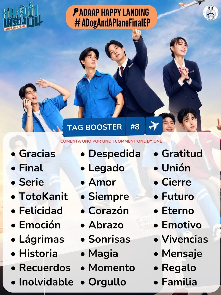 TayNew_Arg's tweet photo. Vamos de nuevo, comenta uno por uno🤭

Lets go again, coment one by one🤭

Don't forget to use ⬇️
ADAAP HAPPY LANDING
#ADogAndAPlaneFinalEP https://t.co/LC12Zl1OSO