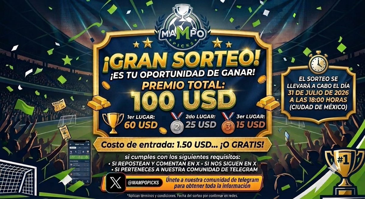 MampoPicks's tweet photo. MENOS DE 30 MINUTOS PARA NUESTRA RIFA
¡Entra a nuestro enlace en la descripción para ver la transmisión! https://t.co/KimW6WUQln