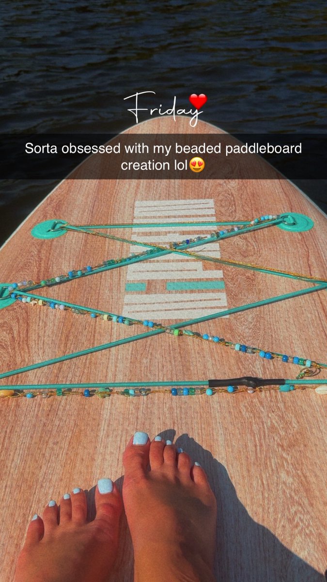 cupofcarliejo's tweet photo. #paddleboard  #beads obsessed 🥰 https://t.co/caPmAPk97M
