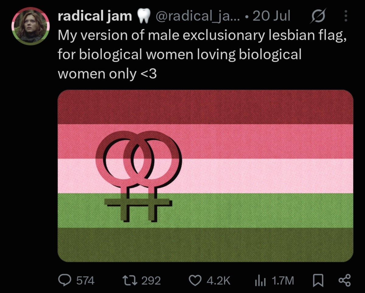 toxicniggayuri's tweet photo. I'm glad terfs started using this fugly ass flag to indentify themselves. It makes blocking them much easier https://t.co/TrqtTg1Hs3