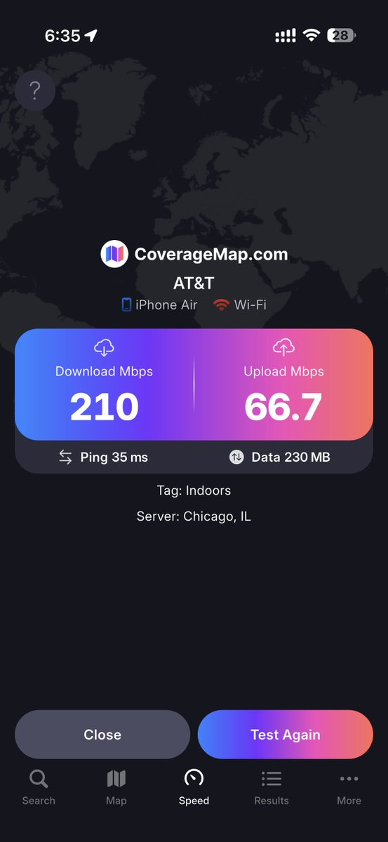 maxhietpas_'s tweet photo. Can confirm AT&amp;T Internet Air is MILES ahead of Verizon 5G Home https://t.co/9dMc4SY5v1
