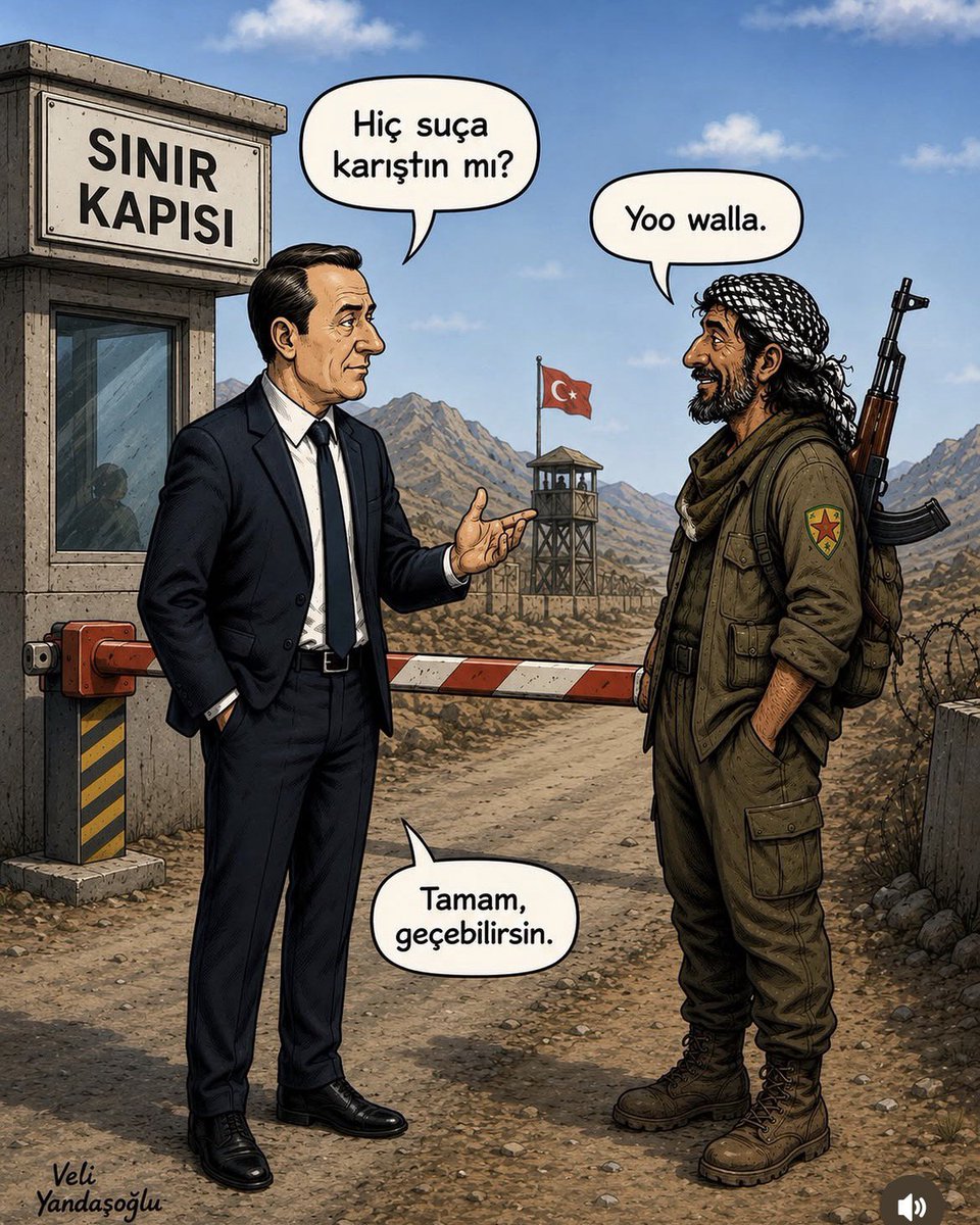 DailyTurkst's tweet photo. “Suça karışmamış PKK’lı” saçmalığını özetleyen karikatür sosyal medyada gündem oldu. https://t.co/rxV2lfP6MO