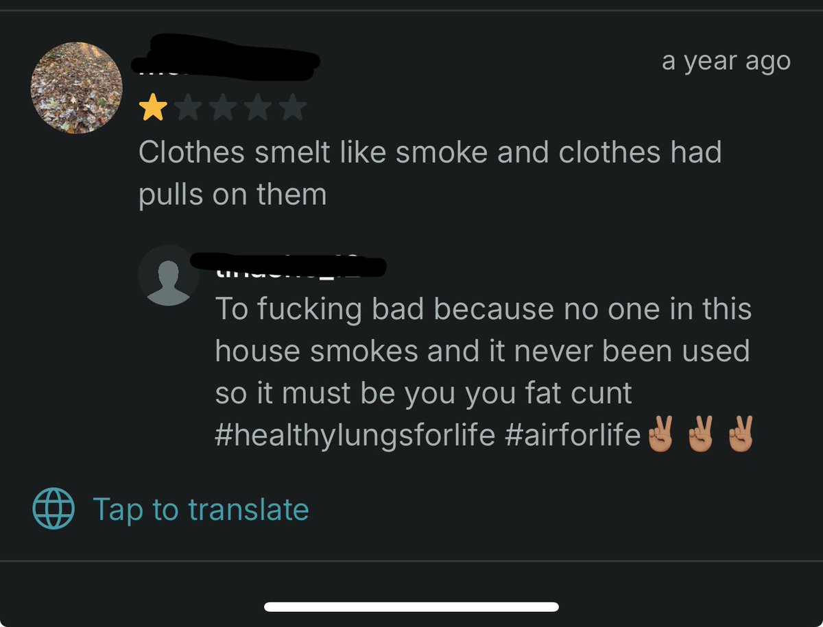 villianprl's tweet photo. This Vinted review got my ass laughing people genuinely dgaf 😭😭😭 https://t.co/sJSb2x3PBN