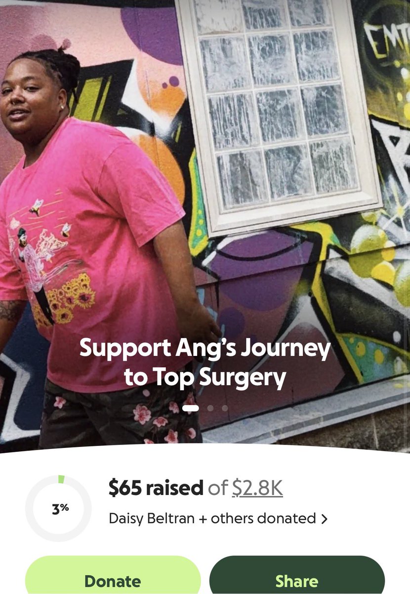 LilSuziVert__'s tweet photo. Hi everyone — I just launched my fundraiser to support my journey to top surgery, a vital step in helping me live authentically as a Black trans man. This surgery means so much for my confidence. If you’re able, please consider donating or sharing to help! https://t.co/wShiAB4M34 https://t.co/GjAcgAOXdR