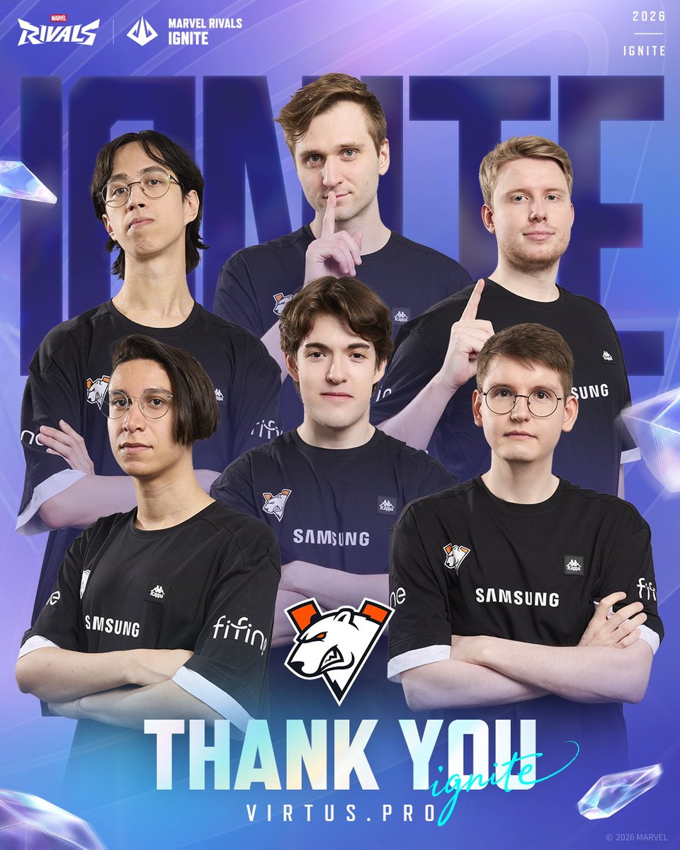 RivalsEsports's tweet photo. The journey ends, but the memories remain. @virtuspro__MR 

#MarvelRivalsㅤ #IGNITE https://t.co/deqjSG46Hq