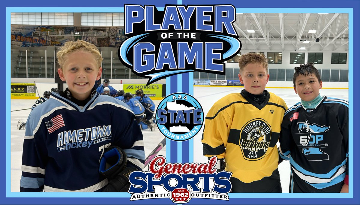 YouthHockeyHub's tweet photo. AAA STATE 2026
2015
Hometown > Lakers Gold (9-2)
True North = SDP 16 Elite (4-4)

@GeneralSportsMN POTG:
Colin Canniff HTH (2g1a)
Cash Gadberry TNW (1g1a)
Finn Leeser SDP (3a)

#aaastate26 https://t.co/haeEPYIc6U