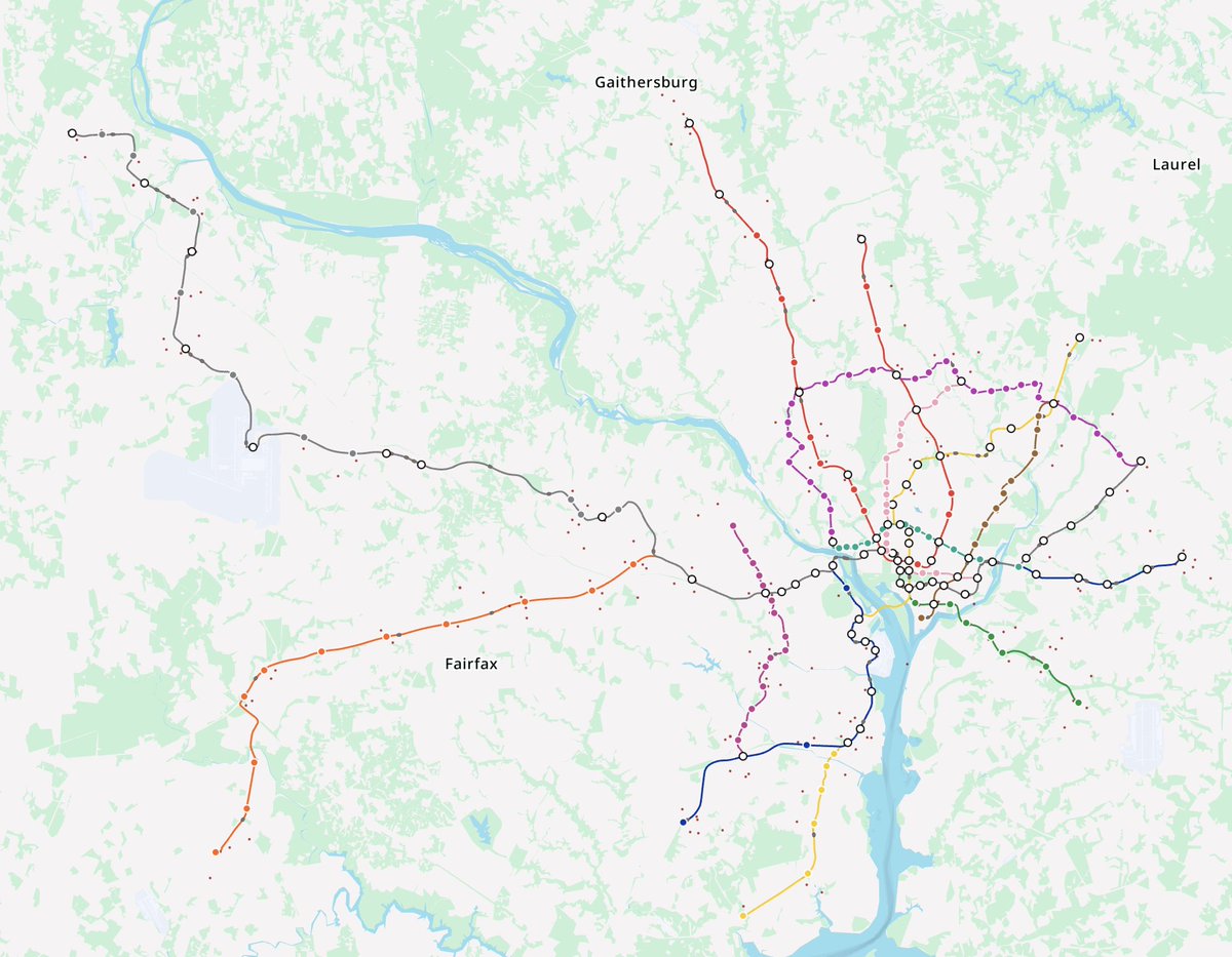 kevinamezaga's tweet photo. A profitable Washington Metro system with 1.6M daily riders built on Subway Builder https://t.co/DgPhn0g4MU
