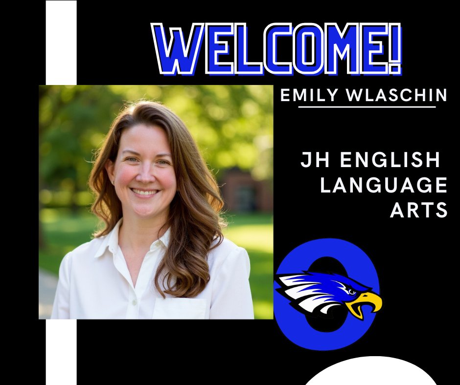 ONeillEagles's tweet photo. O'Neill Public Schools would like to welcome Mrs. Emily Wlaschin. Mrs. Wlaschin will teach JH English Language Arts. https://t.co/YO2LqHGFPt