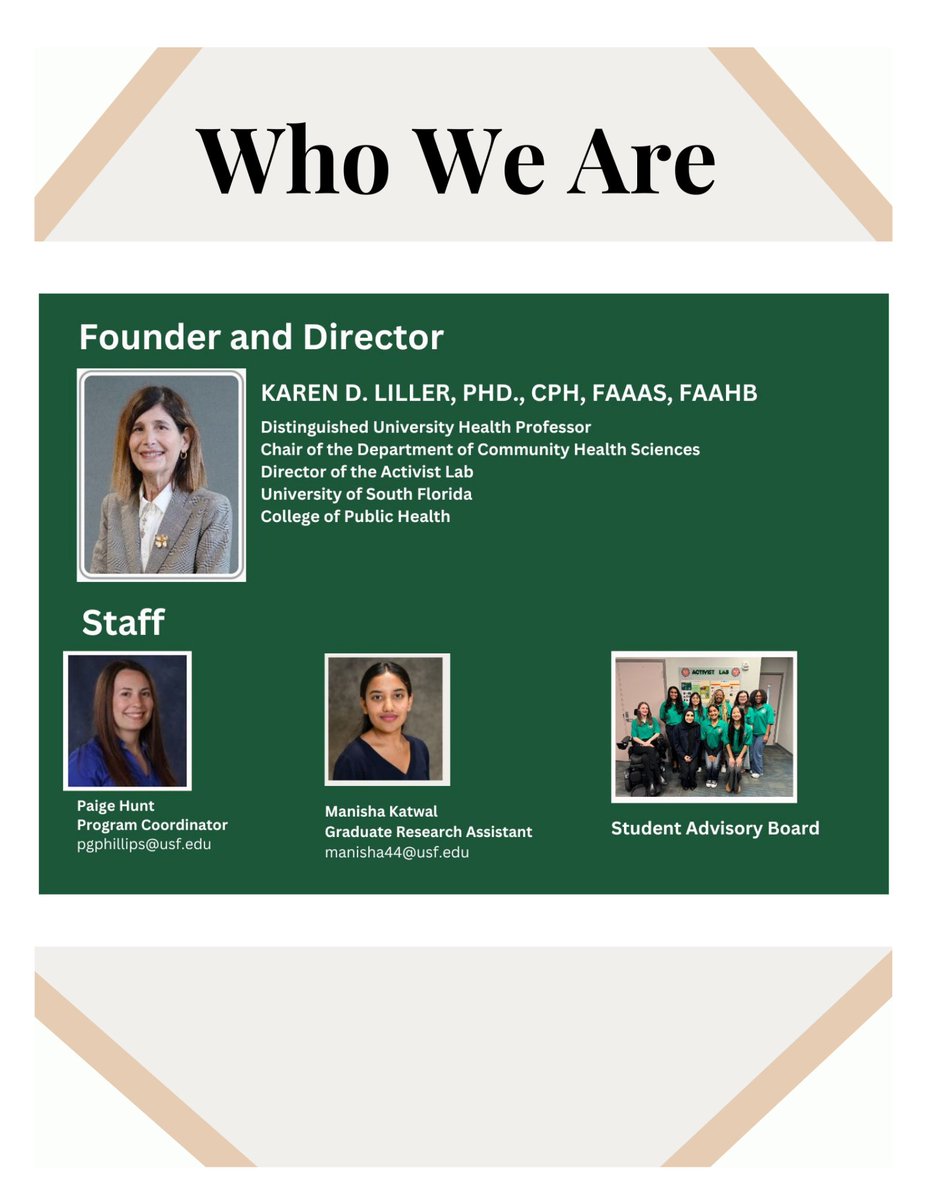 COPHActivistLab's tweet photo. 🌞 Check out our Summer Newsletter, Volume 8! Dive into our latest advocacy outreach, new initiatives, student spotlights, and upcoming events from the USF COPH Activist Lab. Stay connected through our social channels and see what we’ve been working on this summer! https://t.co/NwitsGE2pi