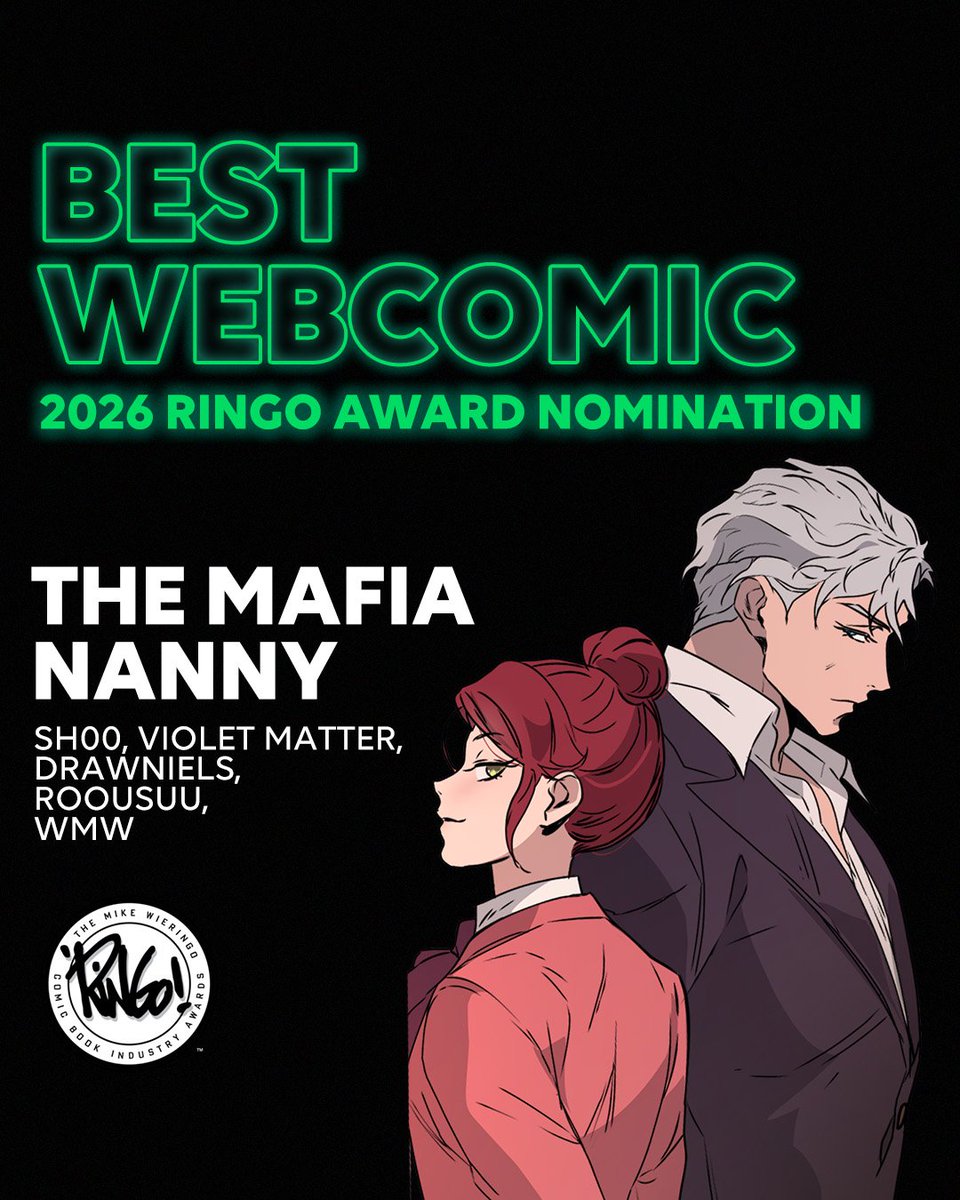 mafianannyfans's tweet photo. The Mafia Nanny has been nominated for a Ringo Award! Congrats to Violet and the team, best of luck to this incredible series 🎊💚 To add to this celebration, the series has just reached 4.4M subscribers! 🥳 Keep reading and supporting TMN on WEBTOON #TheMafiaNanny #Webtoon https://t.co/hmEnvf8X91