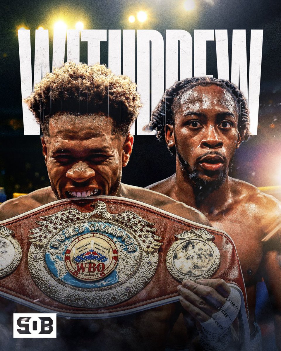 Sourceofboxing's tweet photo. 🚨 Bill Haney says Keyshawn Davis has WITHDRAWN from his position to fight Devin Haney 🗣️

"I just got the notice from the WBO and his attorney that he's withdrawing. He ducked it..."

Via (@theCHAMPSIDE) https://t.co/ucyTQzGRh1