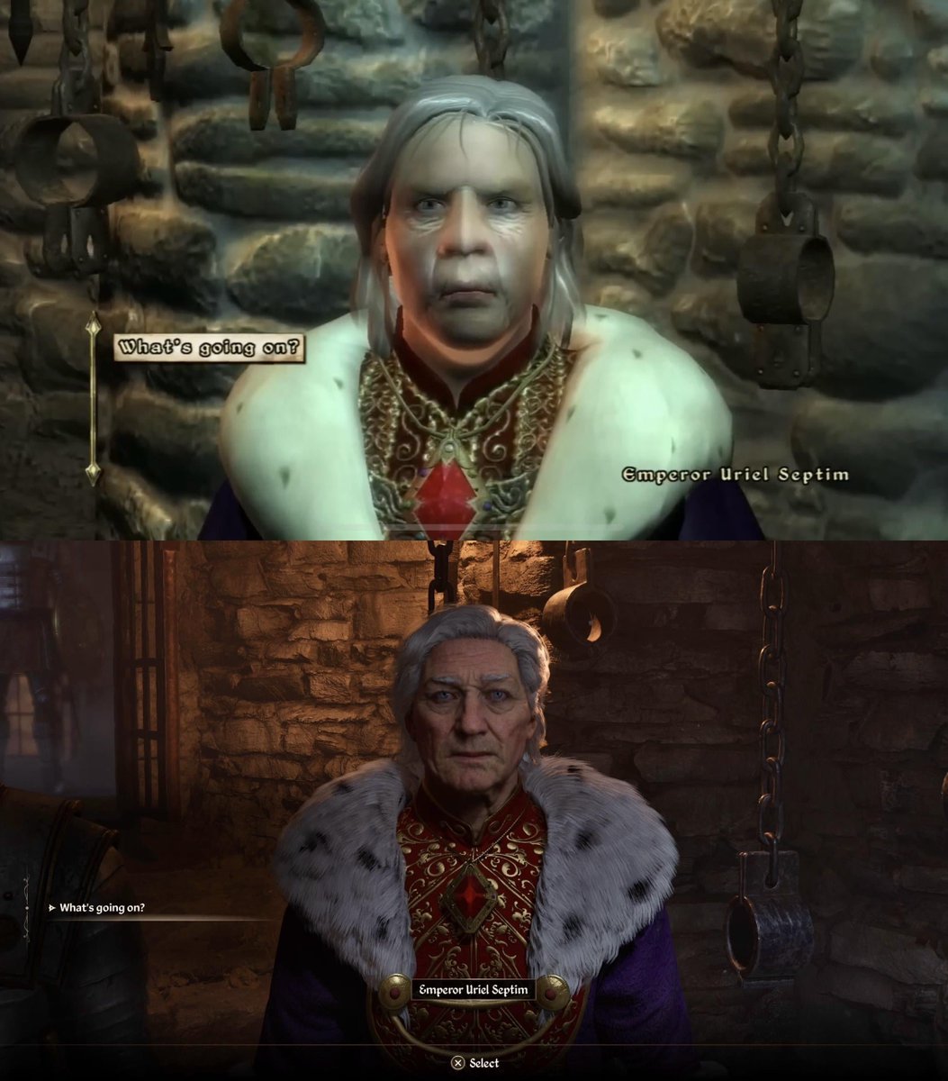 baroqueAsFuck's tweet photo. @SlySinatraa They also fixed the awful levelling system, level scaling still not great but it looks and runs so much better than that original creation engine slop. I'll argue for the original mgs3 and subsistence over delta, but Oblivion, despite issues, is just a better game than the og https://t.co/XMOSpEqEC9