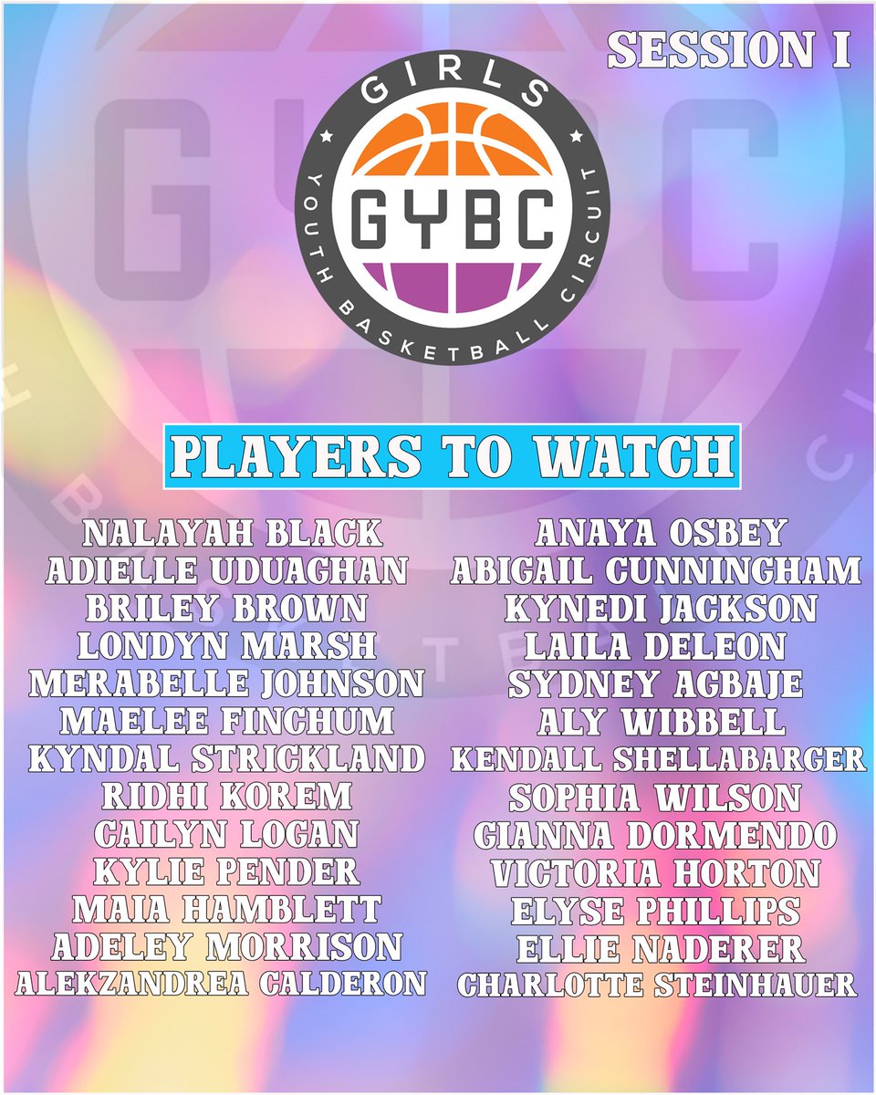 Gybcircuit_'s tweet photo. (GYBC All American Camp Session I and Session II Players to Watch) 🚀📈🔥

- The PREMIER National girls exposure camp will take place in Charlotte, NC get READY for an ELECTRIC weekend. https://t.co/RbXqeamCBM