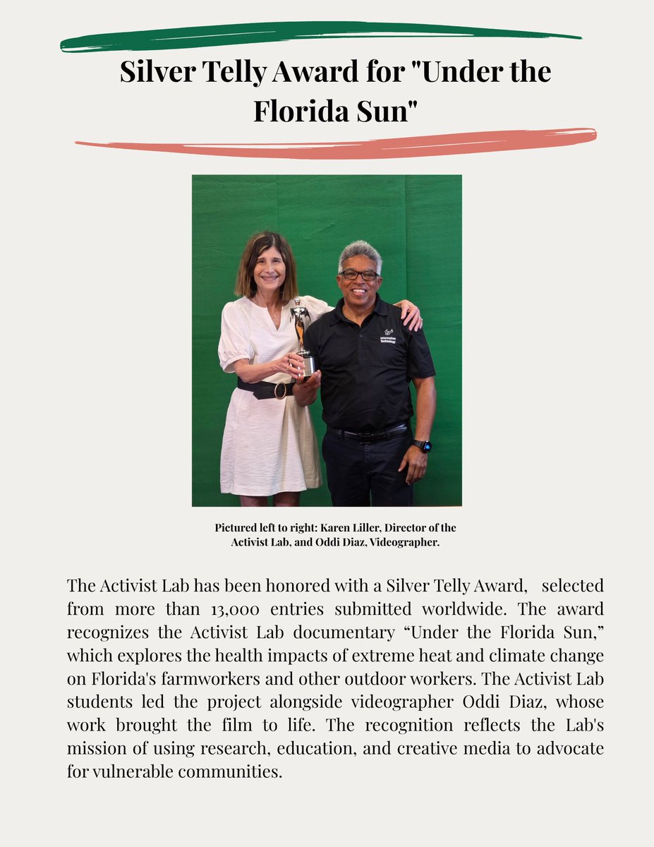 COPHActivistLab's tweet photo. 🌞 Check out our Summer Newsletter, Volume 8! Dive into our latest advocacy outreach, new initiatives, student spotlights, and upcoming events from the USF COPH Activist Lab. Stay connected through our social channels and see what we’ve been working on this summer! https://t.co/NwitsGE2pi