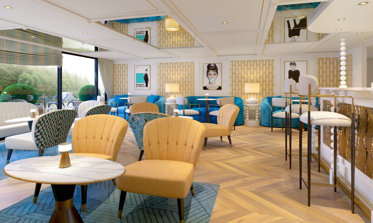 SuperbVacations's tweet photo. Next year, the S.S. Audrey will set sail along the Rhine River and its tributaries in Belgium and the Netherlands. Inspired by actress Audrey Hepburn, who was born in this region, the design pays homage to Hepburn’s life and works, with elements of her iconic style throughout. https://t.co/wVuwUvGZtE