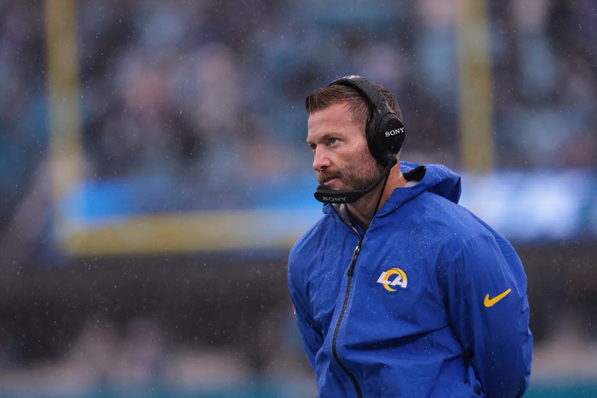 scoutdnfl's tweet photo. The #Rams coaching staff is absolutely loaded:

📌 Sean McVay (The Chosen One)
📌 Kliff Kingsbury (Former HC)
📌 Nate Scheelhaase (Future HC)
📌 Dave Ragone (QB Mastermind)
📌 Chris Shula (Future HC)
📌 Eric Yarber (WR Mastermind)

And now they’re reportedly looking to add former Bills head coach Sean McDermott. They’re not just building an Avengers-level roster, they’re building an Avengers-level coaching staff. I’m not sure there’s a better one in the NFL.