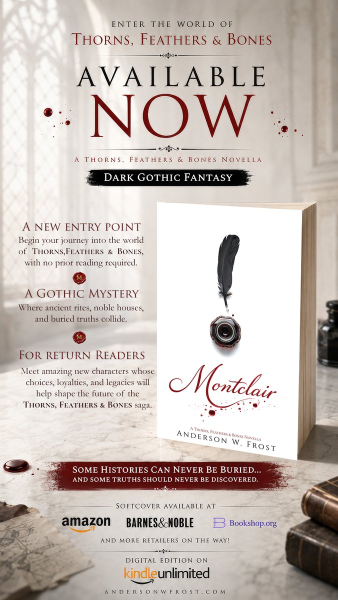 AndersonWFrost's tweet photo. Montclair : Available NOW #darkfantasy #gothicfantasy #kindleunlimited https://t.co/z5zwW8Rg7r