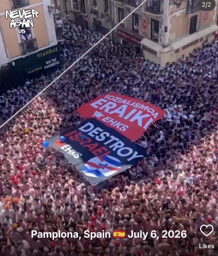 elicalebon's tweet photo. Three weeks ago, Spain held up a sign saying destroy Israel, a state that has been forced to defend itself from Islamist invasion.

Today, after Spain was invaded by its Muslim neighbors, they are crying on TV asking for help.

Enjoy the intifada. https://t.co/ASv3Gr31wq https://t.co/MekT0HeXu0