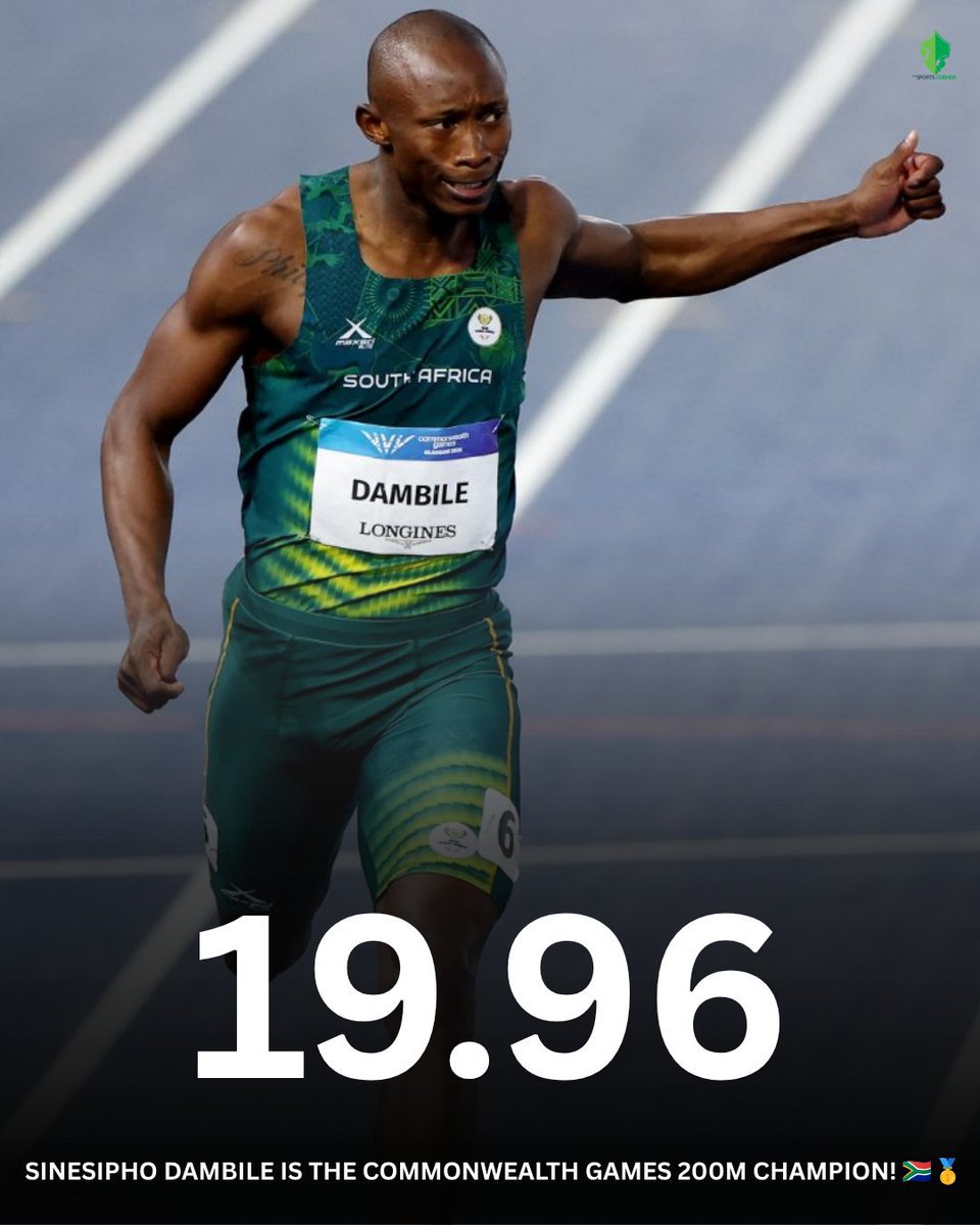 CopsModise's tweet photo. We broke Michael Johnson's 400m https://t.co/E03RrNefks stop,19:19.Our StarBoy,Sinesipho Dambile,the future is your 🔥

#Glasgow #Commonwelthgaames2026 https://t.co/srMG6HtLSm