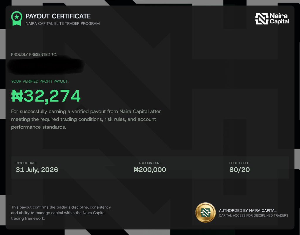 nairacapitalhq's tweet photo. Ending the night,  leaving y’all with some snacks 🤑😎

Payouts don’t lie. ✅

Another trader paid.
Another goal achieved.
Another reason to trade with Naira Capital.

Congratulations to our traders ending the month with some pay cheque 💵

Why not get a challenge account and milk funds for the new month 😎?

https://t.co/bDzliAUJwo