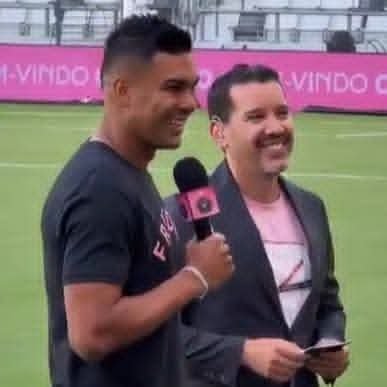 sport_tme's tweet photo. 🚨 Casemiro on his presentation at Inter Miami: "I’d like to express my gratitude to everyone, to the entire Miami family for doing everything possible to bring me here".

"I also want to thank David Beckham and, of course, Leo Messi, the GREATEST footballer of all time" 👑🇦🇷 https://t.co/v00cIS6jjR