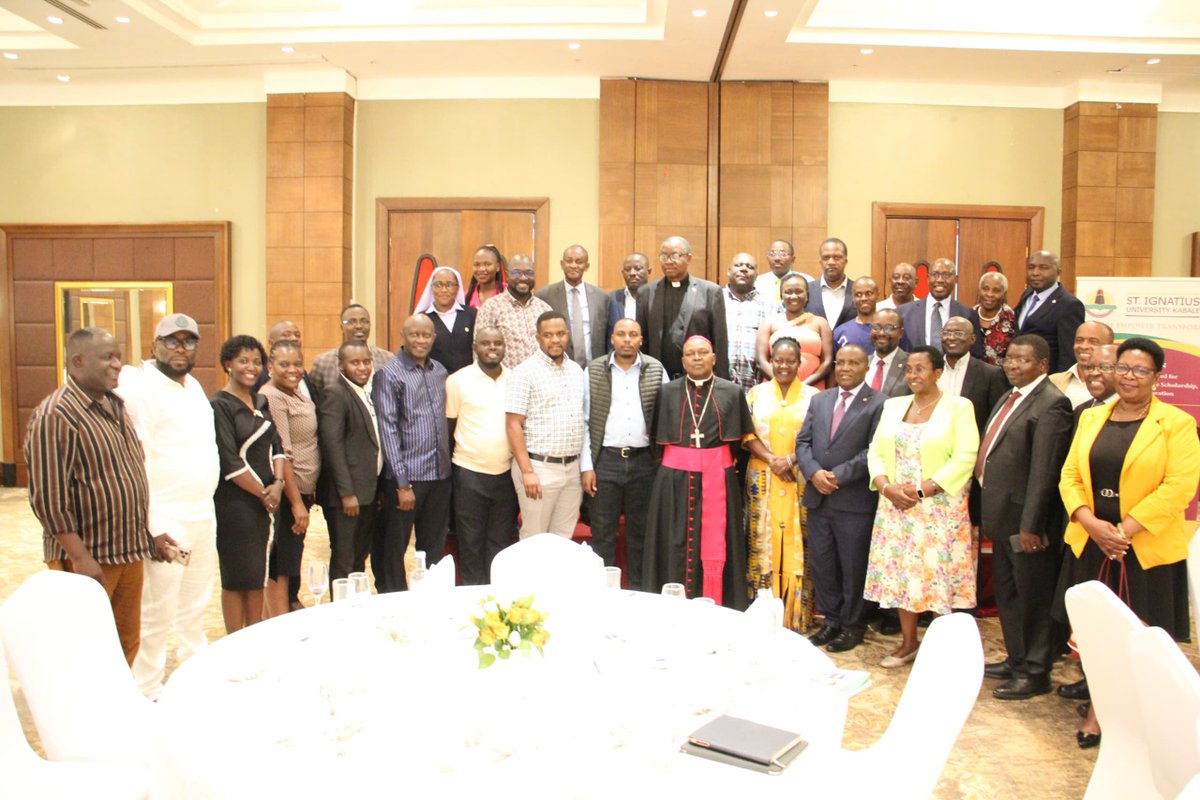 KabaleDiocese66's tweet photo. A total of 217m was on Friday raised in cash and pledges at the Assembly of Promoters of St. Ignatius University Kabale and launch of the endowment fund, held at Sheraton Hotel in Kampala.

In his remarks, Rt. Rev. Callist Rubaramira, Chancellor of St. Ignatius University applauded the generosity and commitment of the promoters and well-wishers during the Assembly and thanked them for advancing the University's mission of providing quality Catholic higher education.

In his remarks, Rt. Hon. Thomas Tayebwa, Deputy Speaker of the Parliament of Uganda, represented by Hon. Jacqueline Kyatuheire, Deputy National Treasurer of NRM thanked the Catholic Church for bringing social services closer to people. He commended Bishop Callist Rubaramira for his visionary leadership which  led to establishment of St. Ignatius University in 2024.
#StIgnatiusUniversityKabale #EndowmentFund #CatholicEducation
#KabaleDiocese@60.