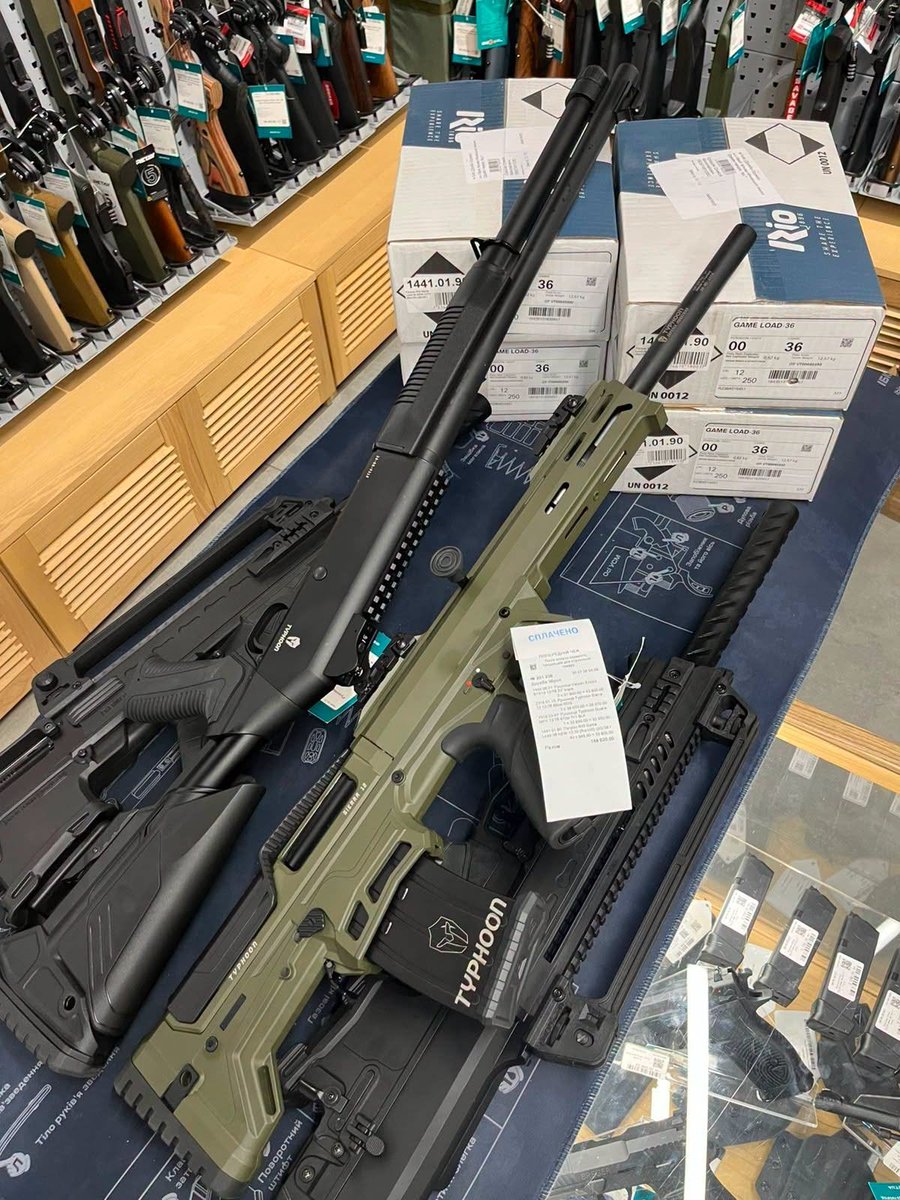 Justinhead1982's tweet photo. Every day is an action day in #TeamYuri! Many thanks to @GMClarke21, @SPEvo112, @Midnigh61624029, and other donors, Yuri purchased 4 anti-drone shotguns!
✅ 2 Hatsan BTS-12
✅ 1 Typhoon Sierra
✅ 1 Typhoon Quake
✅ plus 1,000 rounds of ammunition for them

 A total of 118,896 UAH!!!

The list of asks for shotguns, ammo and collimators is never ending though! 🙈 We just move forward! Donate what you can! And we welcome questions and enquiries! DM us or ask publicly!

💳 https://t.co/9e1IYIcJqF
