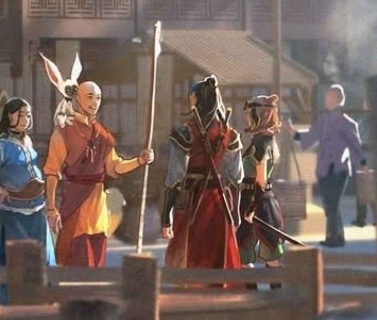 zhengsshuyi's tweet photo. I wish it were like in the comic books, but it was a total disappointment. Even in the concept art, Suki and Zuko are together, but Suki wasn't even in the movie!! https://t.co/pkfsqRq2vk