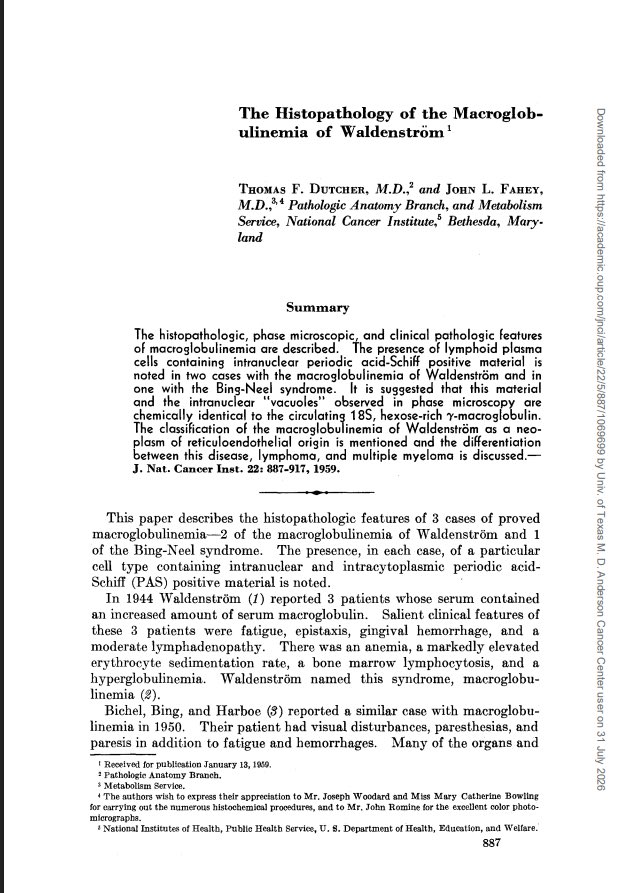 sanamloghavi's tweet photo. When the bone marrow throws a party and only plasma cells RSVP!! Making Thomas Dutcher proud!
 
Thomas Dutcher was an American pathologist who gave his name to the "Dutcher body."  in the original paper "The histopathology of the macroglobulinemia of Waldenström," in the Journal of the NCI by Dutcher & Fahey (1959). 
https://t.co/LurzW7fTV7