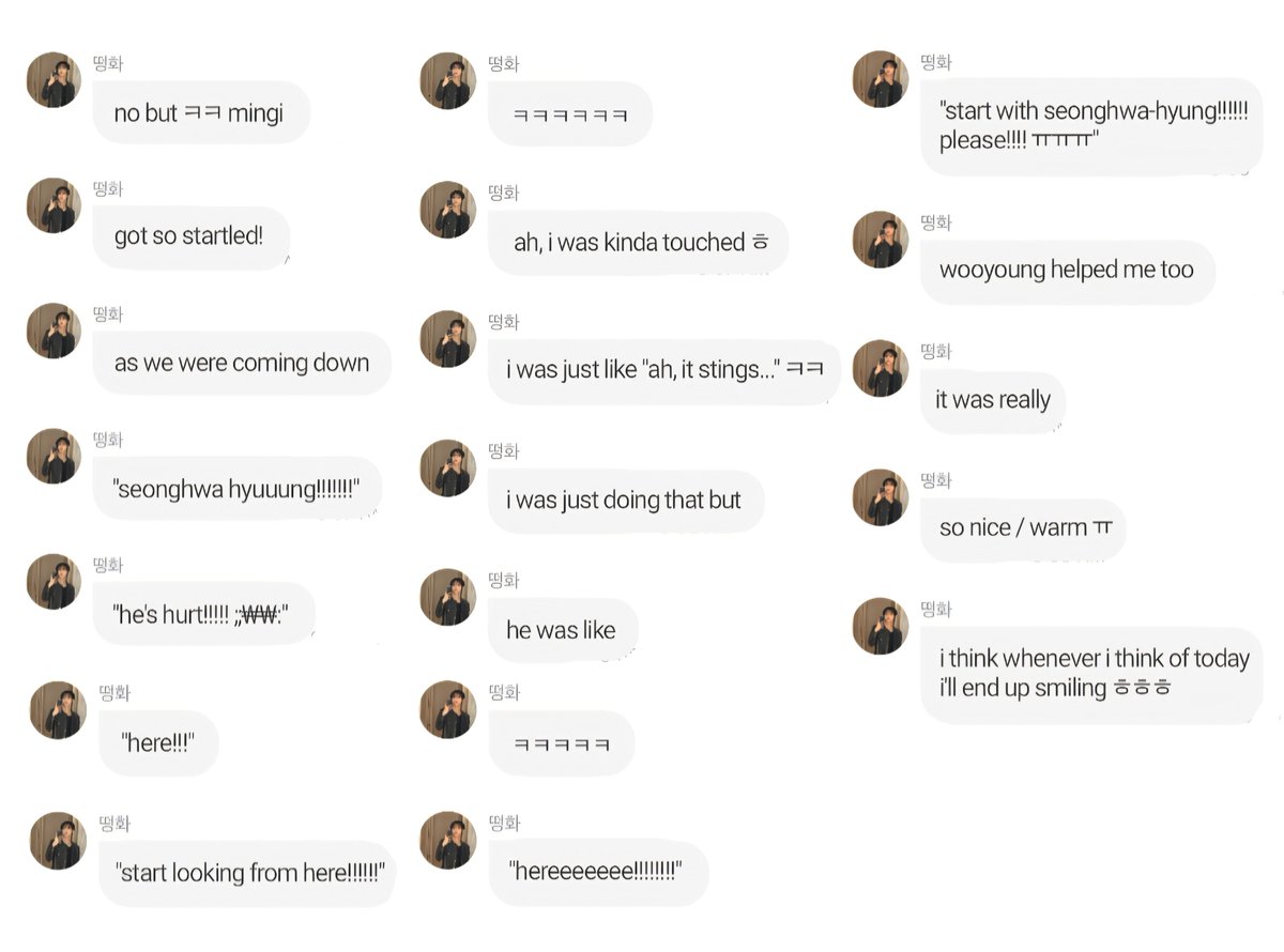 hwagizar's tweet photo. back when hwa unfortunately got burnt by a wayward pyrotechnic spark on stage at the in your fantasy tour, then shared mingi's rather frantic reaction when he later messaged to reassure that he hadn't been injured too seriously!!! he loves his hyung so much 😪 https://t.co/O0LtcWY68T