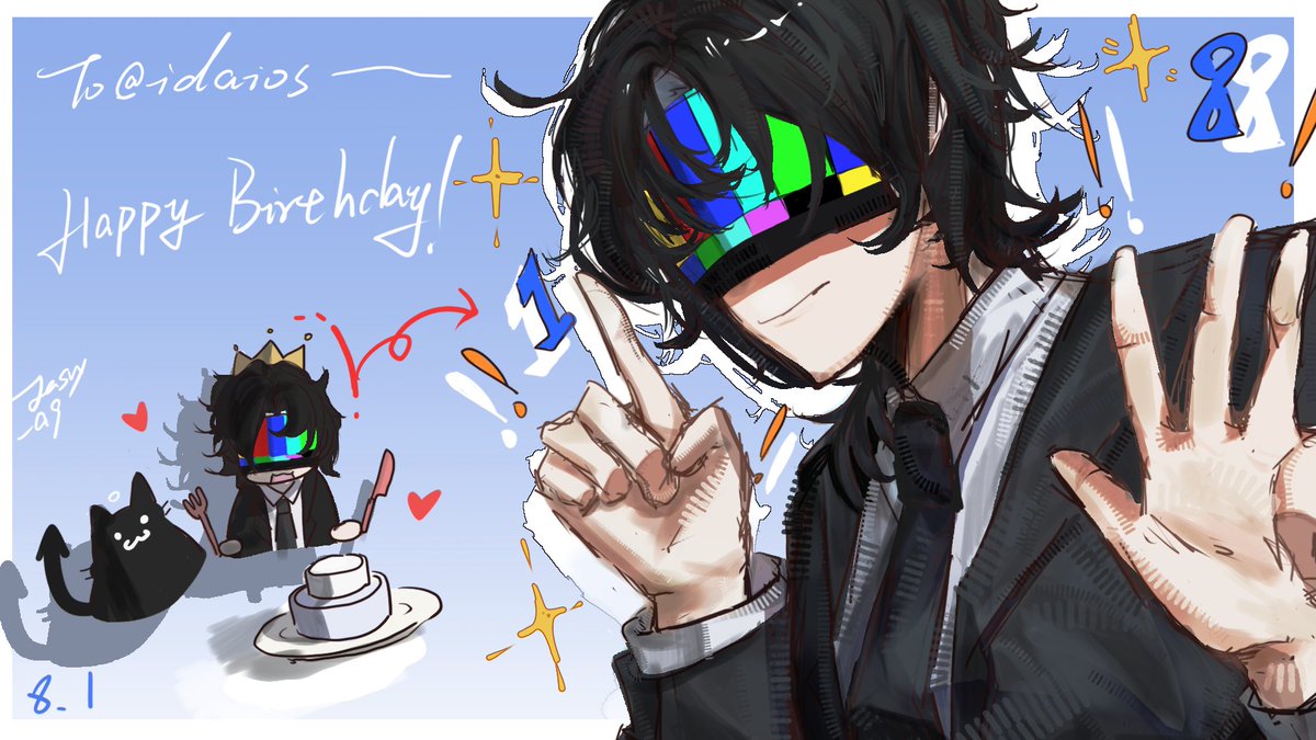 Jasry_a9's tweet photo. @Idaios_DIS 

由衷地祝你十八岁生日快乐！！
（手势仅代表十八含义）
我特别喜欢你，希望你继续好下去拥有更多粉丝！
*oh我刚刚犯了个愚蠢的错误我不小心将它删了我不得不重发一次（）
#idaios https://t.co/6IWn3q9Fwo
