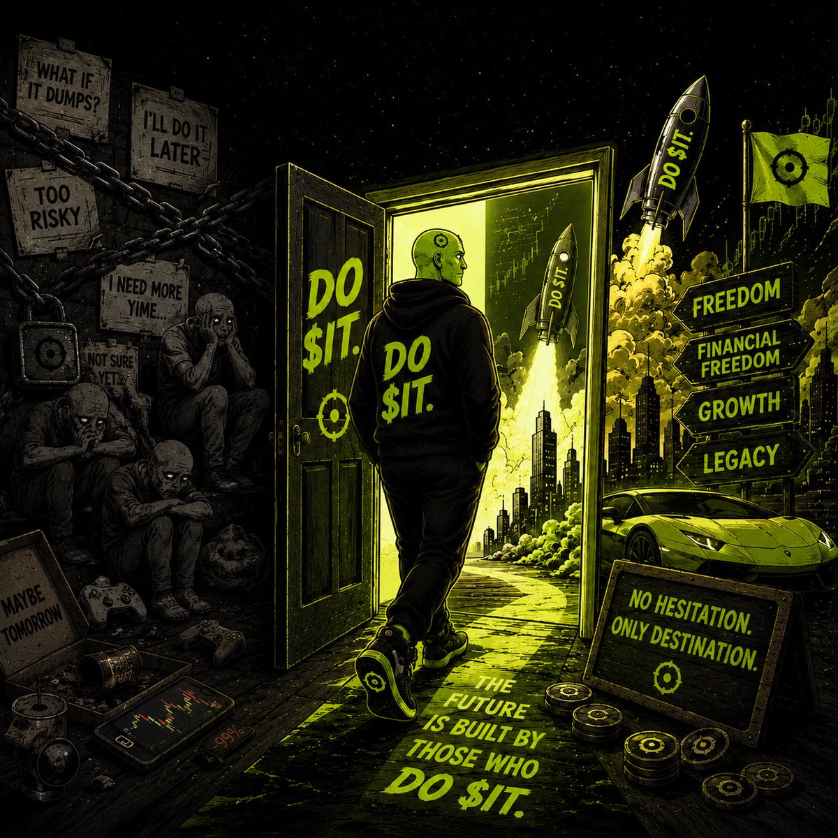 DoIt_robinhood's tweet photo. One door. One choice. DO $IT. 
#DOIT #OneChoice https://t.co/xXP6zcCPAq