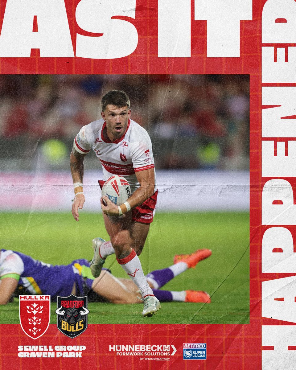 hullkrofficial's tweet photo. Hull KR defeat Bradford in Round 21, defeating the Bulls 40-16 👊

Here's as it happened... 👉 https://t.co/Ow24OmZ1a1

#UpTheRobins🔴⚪️ https://t.co/xWkfhqVVXA