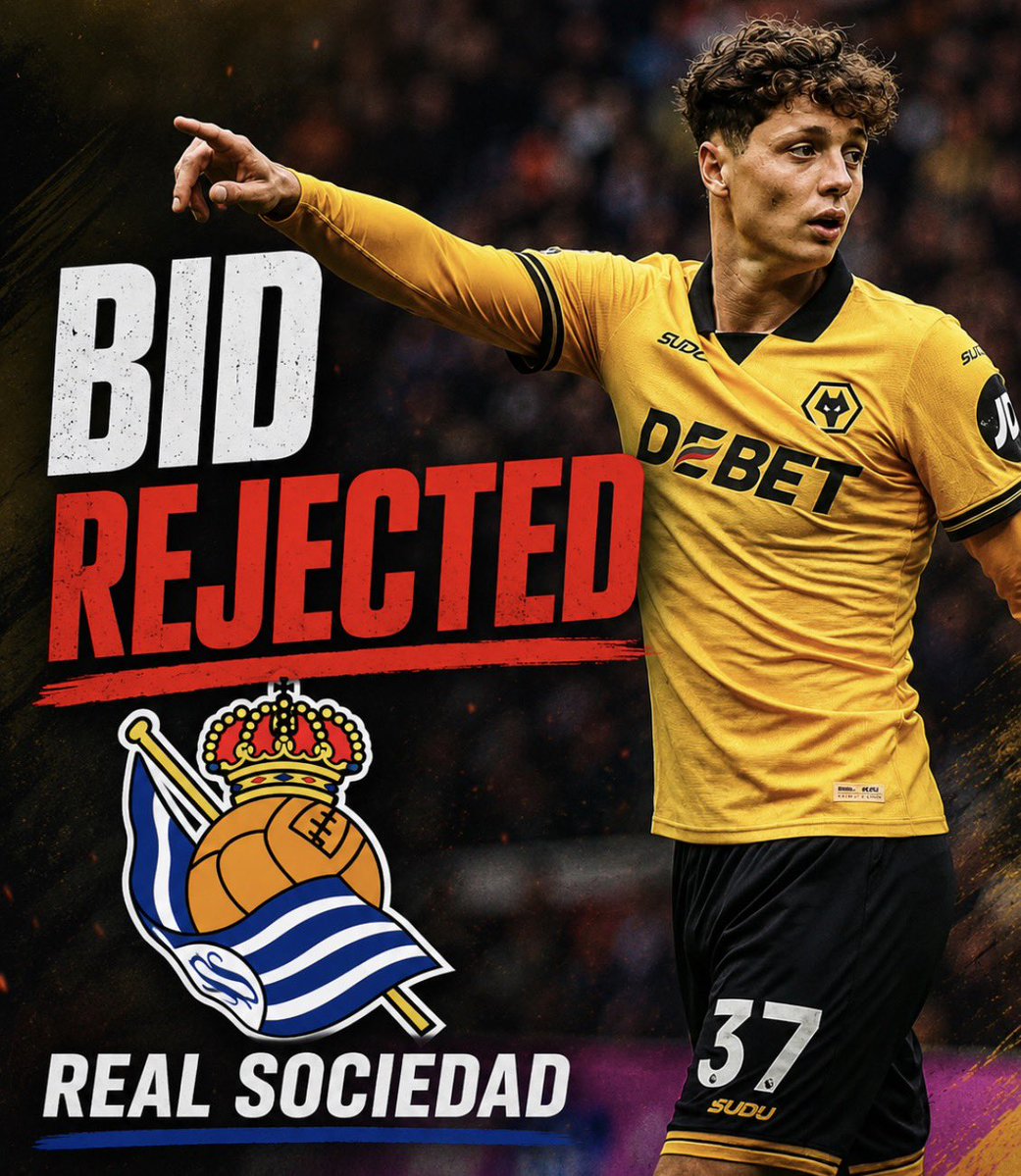 _AlwaysWolves's tweet photo. 🚨BREAKING: Real Sociedad have seen an official bid for Wolves defender Ladislav Krejčí rejected.

The Spanish club submitted an opening offer for the Czech international, but Wolves have turned it down after deeming the proposal well below their valuation. 🇨🇿🐺
🗞️@FabrizioRomano #wwfc