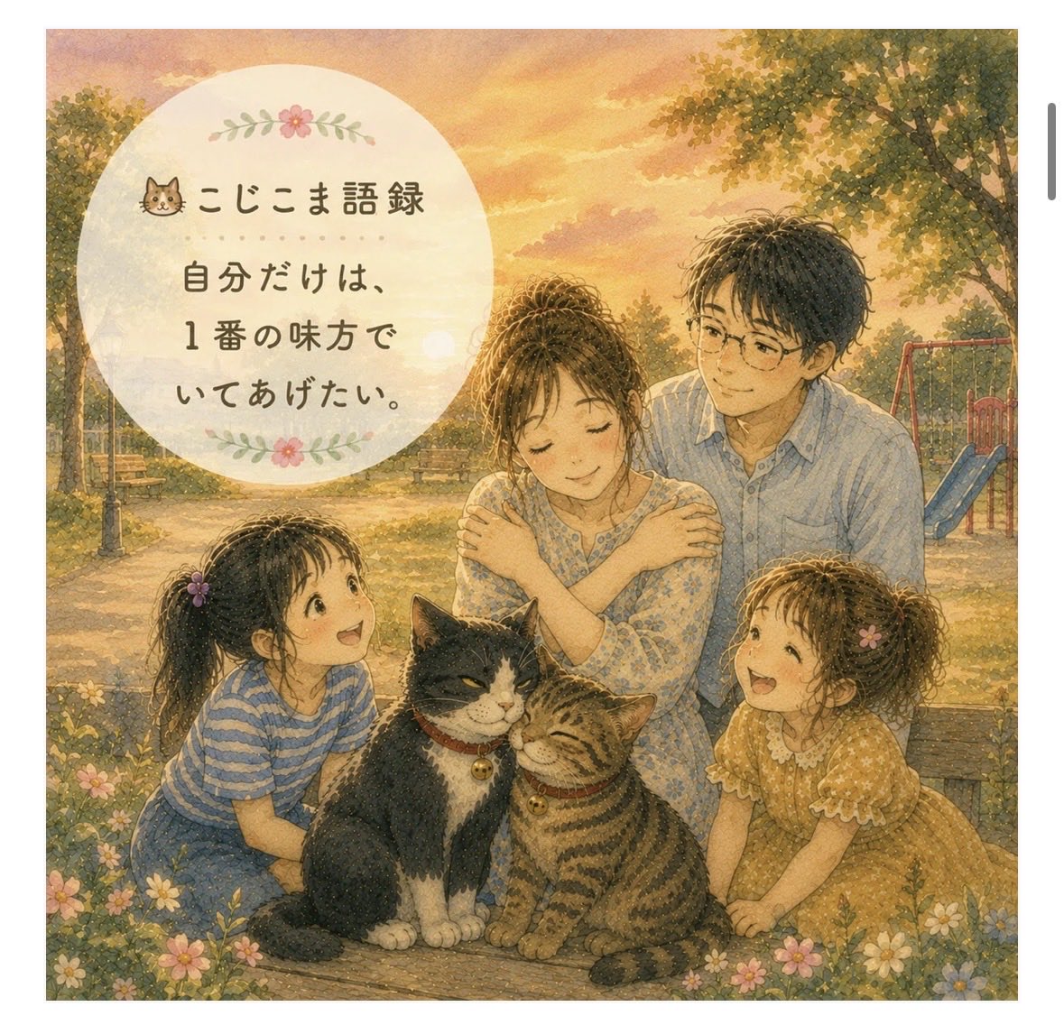 kojitake22's tweet photo. 🐱 こじこま語録
自分だけは、
自分の1番の味方で
いてあげたい。 https://t.co/l07x5yiNMe