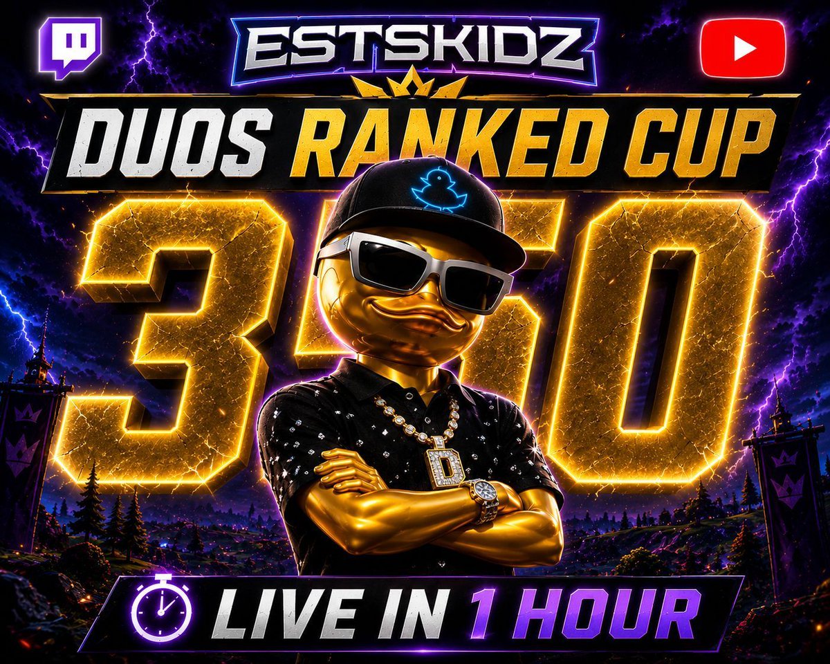 EstSkidz's tweet photo. Last week: Top 10%

Last score: 348

Tonight we're coming back for Tree Fiddy. 👀

Every game matters. 🦆

#Fortnite #FortniteZeroBuild #FortniteRanked #DuosRankedCup #ESTskidz #EveryGameMatters https://t.co/4kSDBuLmGZ
