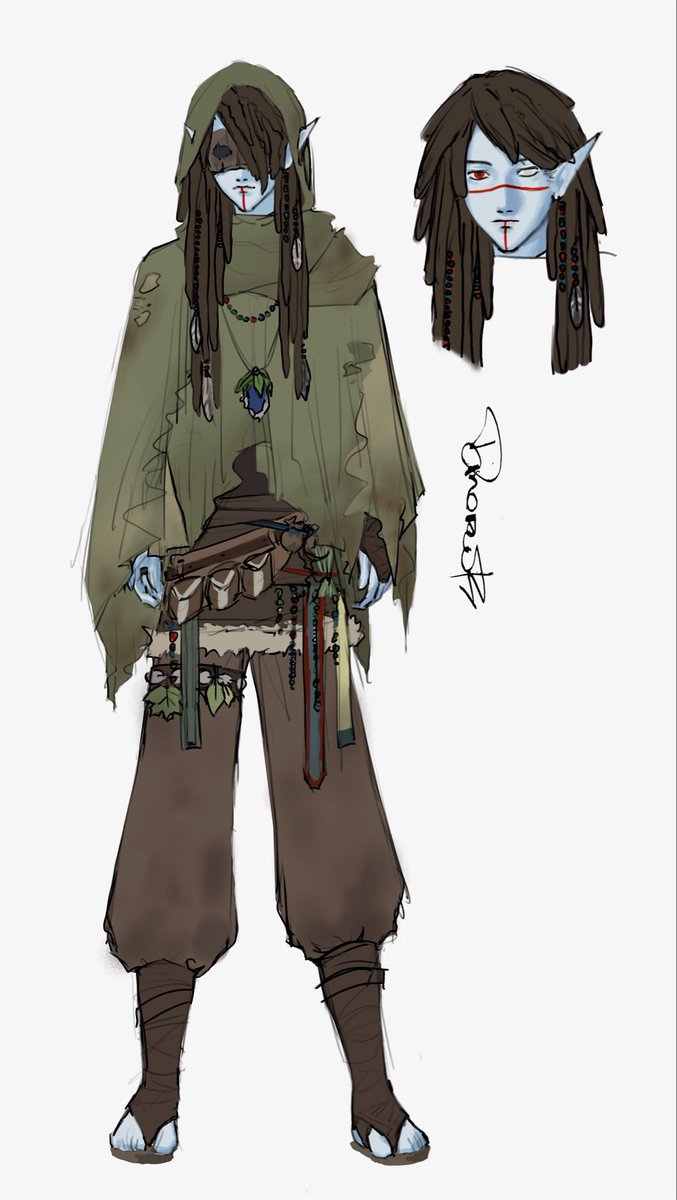 Dinosaurs_Fig's tweet photo. dnd character i drew for my bestie today https://t.co/njr7NKOxrO