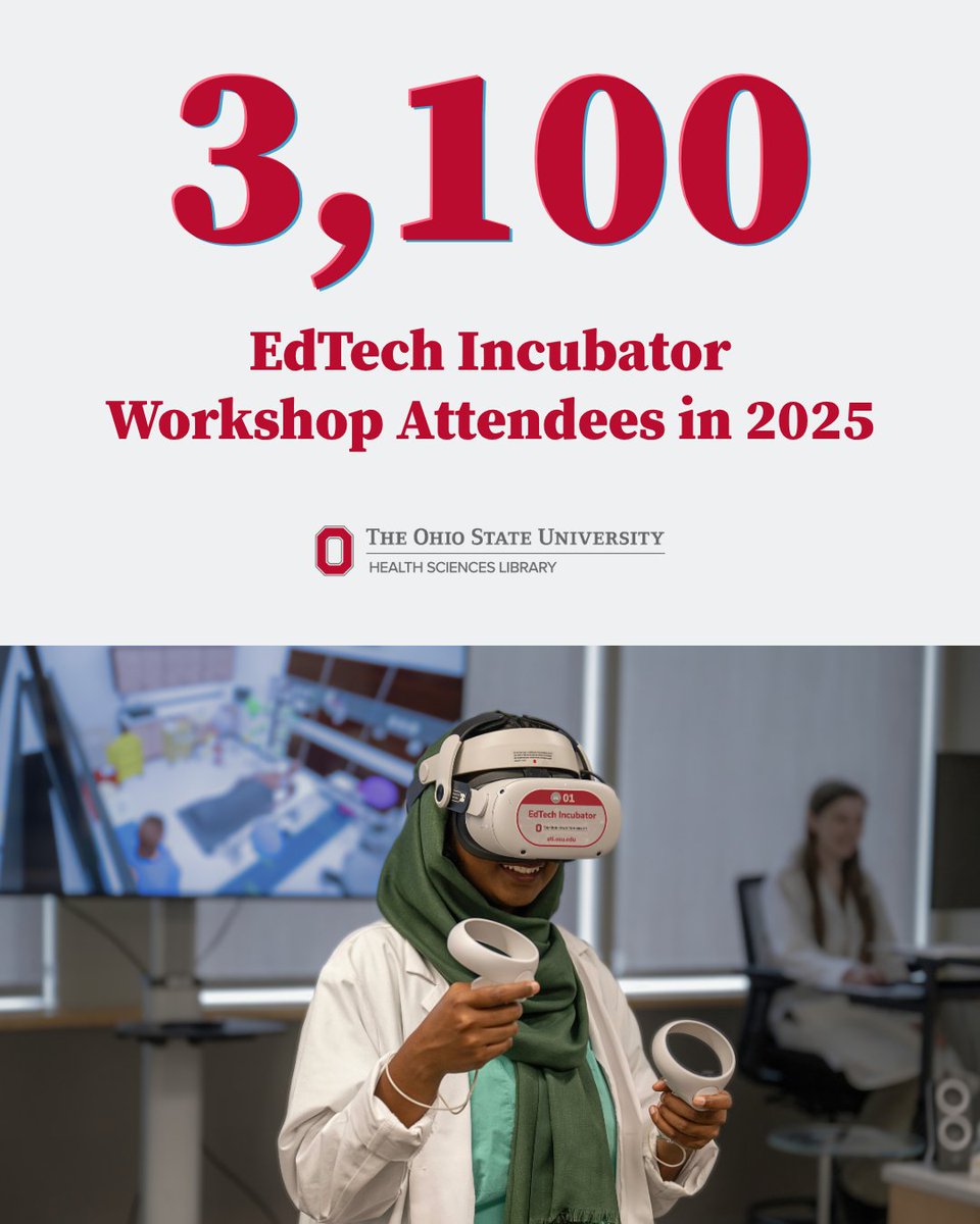 OSUhsl's tweet photo. Last year was busy for the EdTech Incubator (ETI)! Learn more in the 2025 Milestones and Accomplishments report: https://t.co/Whxwgs6ayr https://t.co/TQzjLC8bv5