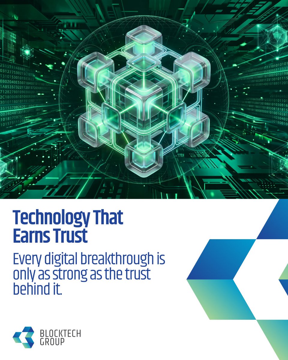 blocktechgroup's tweet photo. Innovation succeeds when people trust the systems they rely on. 
🌐 Blockchain, AI, and cybersecurity are converging to create digital environments where transparency and resilience become the standard rather than the exception.
https://t.co/Py5dj7Kozw 🌐

🤝#BlockTech https://t.co/v4O4NeI978