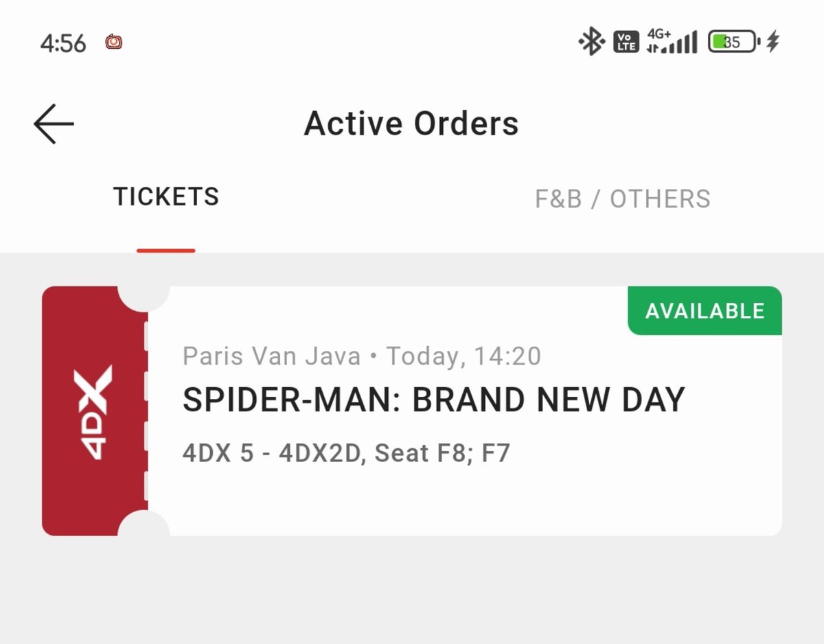 giyyy_'s tweet photo. Mau jual tiket nonton spider-man: brand new day
2 tiket
4dx hari ini di pvj jam 14.20
Underprize (harga asli 230k utk 2 tiket)
Gajadi nonton karena ada keperluan mendadak

#wts #jual #pvj #spiderman #zonauangㅤ https://t.co/VJTkCS5DXE