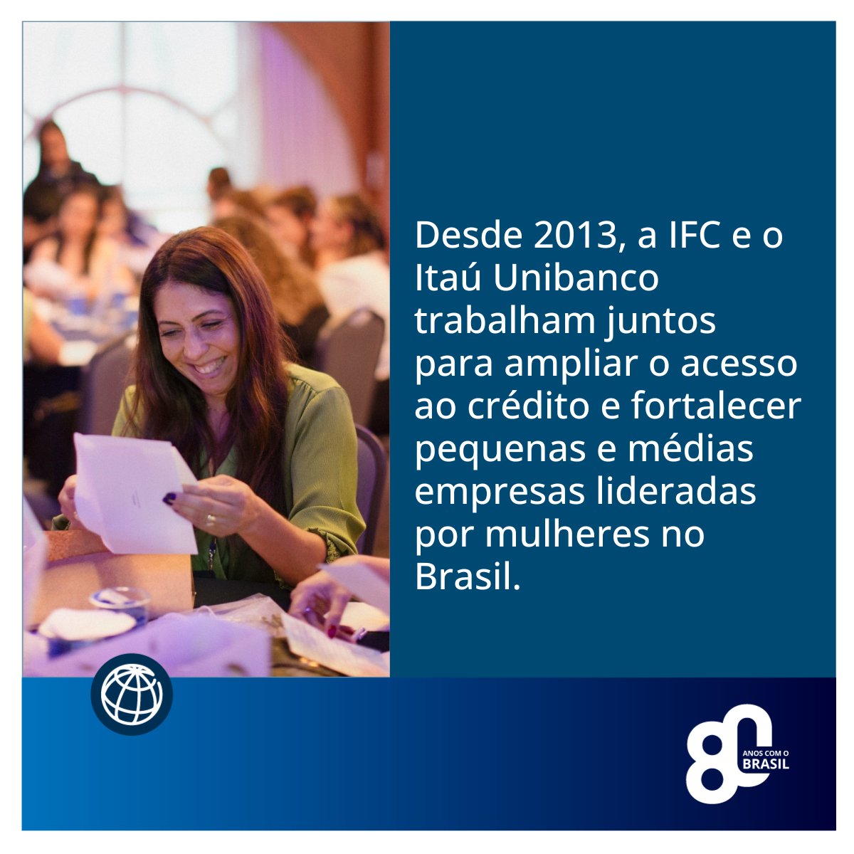IFC_LAC's tweet photo. A IFC nasceu em 31 de dezembro de 1956 e apenas um ano depois realizou seu primeiro investimento no Brasil. Desde então, a @IFC_org se tornou um parceiro estratégico do setor privado brasileiro, atuando com financiamento e assessoria em áreas como saúde, transporte, energia. https://t.co/7EkIcOloei