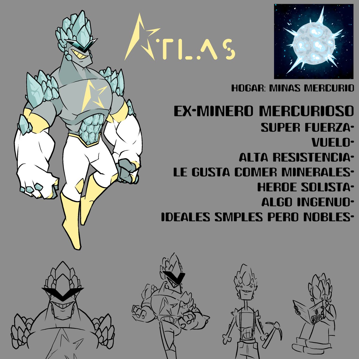 JTwets's tweet photo. 🌠|| Atlas, el fugaz ||🌠

Un héroe iniciado busca de hacer todo el bien posible que esté al alcance de sus manos.
Como ex minero liberado el sabe lo dura que puede ser la vida para los suyos y los que sufran la misma en otros planetas, ahí estará el.

#OlvidadosPorAndromeda #OPA https://t.co/DQqDLq2wnu