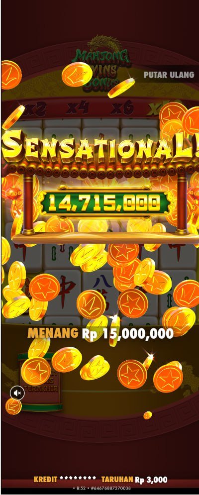 bocahjackpot's tweet photo. ANJIRRRR!!! 🤯 Baru lihat angkanya langsung bengong... Sensational 15 juta bener-bener bikin jantung copot! 💰🔥
 #bocakjackpot #adobet88 #Sensational #MahjongWins #BigWin #Jackpot https://t.co/MpMH73QG7y