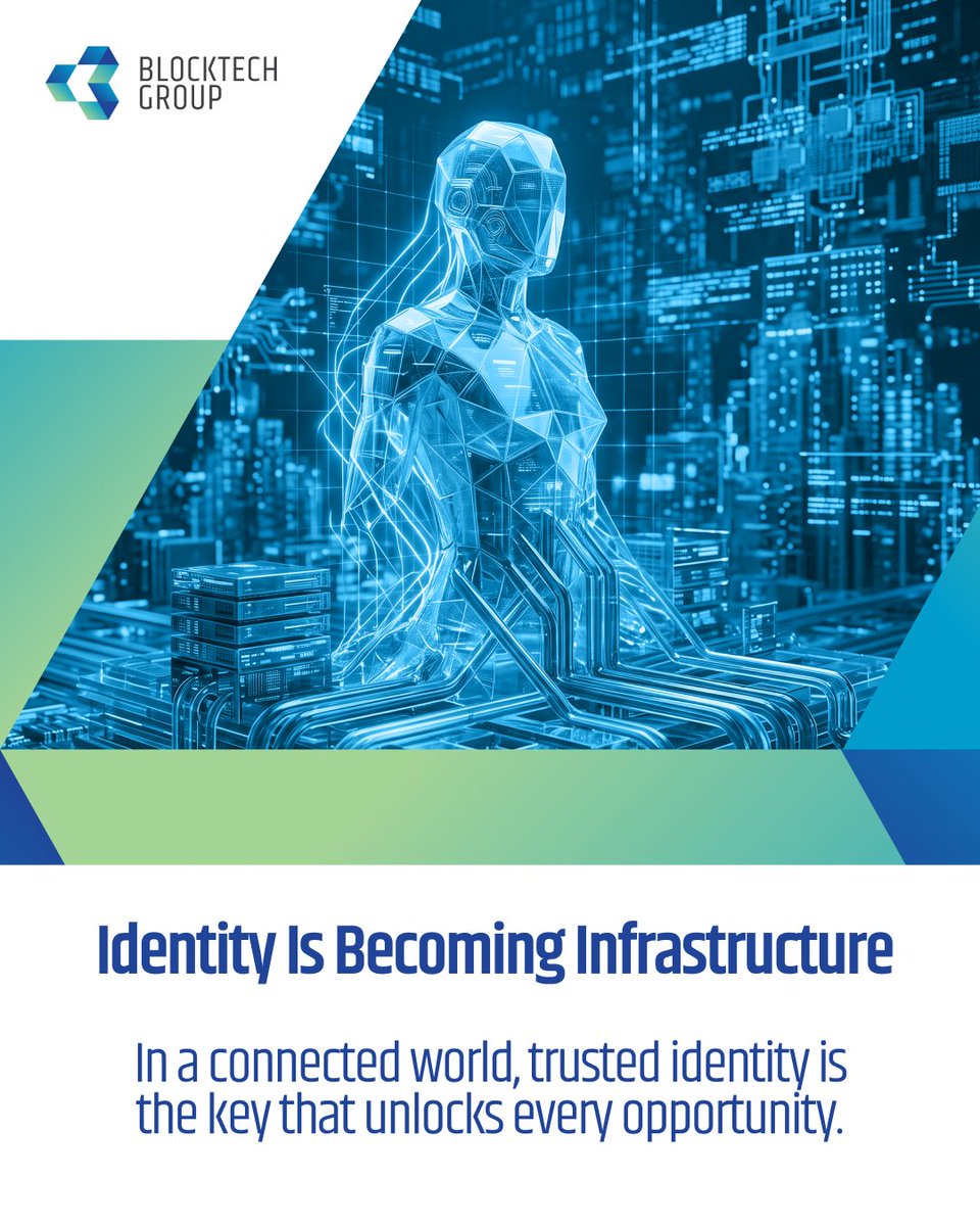blocktechgroup's tweet photo. Digital identity is evolving from a technical requirement into a strategic asset. 
Secure and interoperable identity frameworks are becoming essential across finance, government, healthcare, and digital services.
https://t.co/Py5dj7Kozw 🔐

🌐#DigitalIdentity #Blockchain https://t.co/qrVNfjPNEc